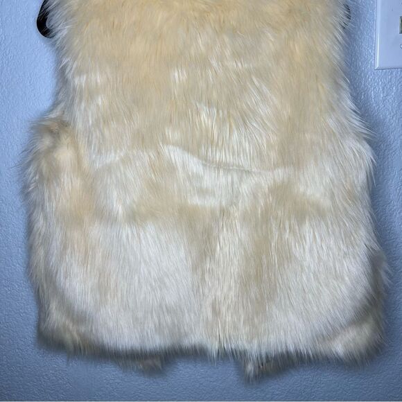 New! Sans Souci Faux Fur Cream White Women’s Vest Size M Bohemian, Cowgirl - Picture 7 of 14